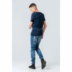 Hype. Kids Blue Crest Tag T-Shirt -Hype Shop unnamed file 1017