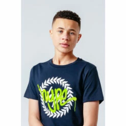 Hype. Kids Blue Crest Tag T-Shirt -Hype Shop unnamed file 1019