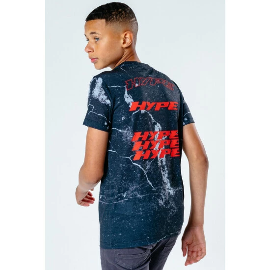 unnamed-file-1021.jpg Hype. Black Marble Print Repeat Back Logo Kids T-Shirt -Hype Shop unnamed file 1021