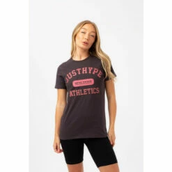 Hype. Red Womens Maroon Collegic T-Shirt