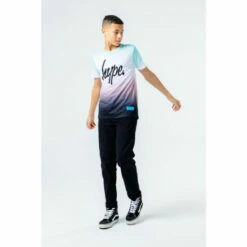 Hype. Kids Turquoise/Black Fade T-Shirt -Hype Shop unnamed file 1044