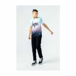 Hype. Kids Turquoise/Black Fade T-Shirt -Hype Shop unnamed file 1045
