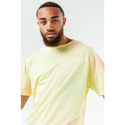 Hype. Yellow Mens Candy Dye Oversized T-Shirt -Hype Shop unnamed file 1077