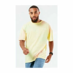 Hype. Yellow Mens Candy Dye Oversized T-Shirt -Hype Shop unnamed file 1078