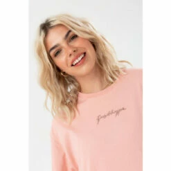Hype. Pink Womens Scribble Embroidery Boxy T-Shirt -Hype Shop unnamed file 1081