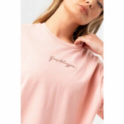 Hype. Pink Womens Scribble Embroidery Boxy T-Shirt -Hype Shop unnamed file 1082