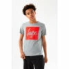 Hype. Boys Grey Marl Box Script T-Shirt