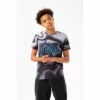 Hype. Boys Mono Line Wave Tape Outline Script Black T-Shirt -Hype Shop unnamed file 1099