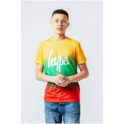 Hype. Boys Fade Script T-Shirt Yellow -Hype Shop unnamed file 1115