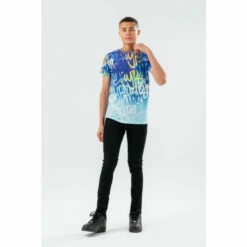 Hype. Blue Tag Fade T-Shirt -Hype Shop unnamed file 1134