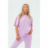 Hype. Womens Lilac Purple Washed Scribble Logo Oversized T-Shirt -Hype Shop unnamed file 1159