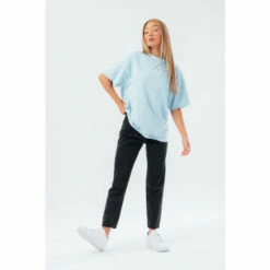Hype. Womens Blue Petrol Scribble Oversized T-Shirt -Hype Shop unnamed file 1168