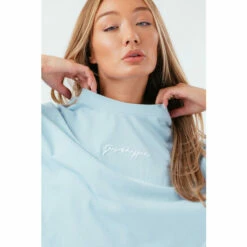 Hype. Womens Blue Petrol Scribble Oversized T-Shirt -Hype Shop unnamed file 1170