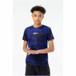 Hype. Boys Blue Pixle Camo Scribble T-Shirt -Hype Shop unnamed file 1182