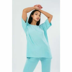 Hype Mint Green Washed Scribble Logo Oversized T-Shirt