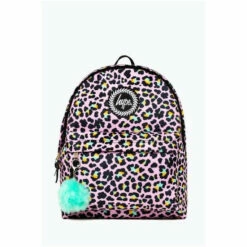 Hype. Pink Disco Leopard Backpack -Hype Shop unnamed file 1290