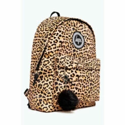 Hype. Orange Leopard Pom Pom Backpack -Hype Shop unnamed file 1315