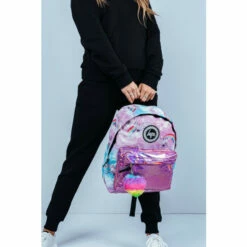 Hype. Pink Unicorn Holographic Backpack -Hype Shop unnamed file 1434