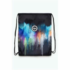 Hype. Blue Multi-Coloured Drip Drawstring Bag