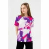 Hype. Girls Purple Neon Spray Script T-Shirt 1 Hype. Girls Purple Neon Spray Script T-Shirt -Hype Shop unnamed file 147