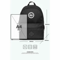 Hype. Black Midi Backpack -Hype Shop unnamed file 1487