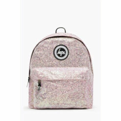 Hype. Grey Pink Iridescent Sequin Backpack