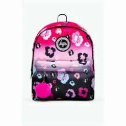 Hype. Pink Gradient Leopard Backpack