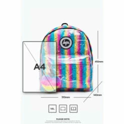 Hype. Pink Rainbow Gradient Gloss Backpack -Hype Shop unnamed file 1557