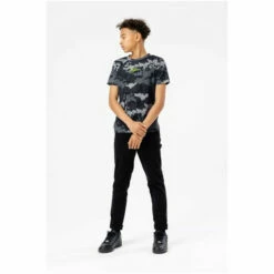 Hype. Boys Black Pixle Camo Scribble T-Shirt -Hype Shop unnamed file 157