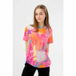 Hype. Girls Pink Marker Scribble Script T-Shirt