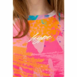 Hype. Girls Pink Marker Scribble Script T-Shirt -Hype Shop unnamed file 174