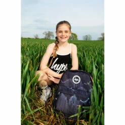 Hype. Black Mono Wave Drip Backpack -Hype Shop unnamed file 1742