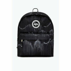 Hype. Black Mono Wave Drip Backpack -Hype Shop unnamed file 1743