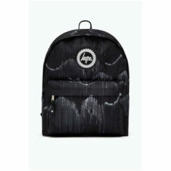 Hype. Black Mono Wave Drip Backpack -Hype Shop unnamed file 1749