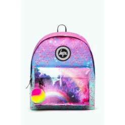 Hype. Pink & Blue Gradient Rainbow Backpack -Hype Shop unnamed file 1803