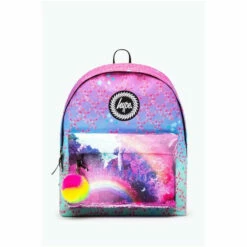Hype. Pink & Blue Gradient Rainbow Backpack -Hype Shop unnamed file 1810