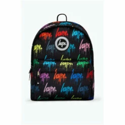 Hype. Black Wall Graffiti Drip Backpack -Hype Shop unnamed file 1860
