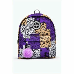 Hype. Purple Animal Patch Backpack -Hype Shop unnamed file 1895