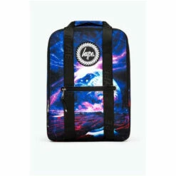 Hype. Purple Galaxy Space Boxy Backpack -Hype Shop unnamed file 1910
