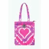 Hype. Pink Heart Hippy Tie Dye Tote Bag -Hype Shop unnamed file 1969