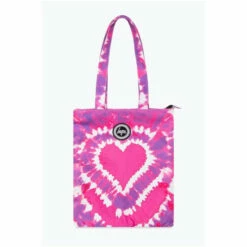 Hype. Pink Heart Hippy Tie Dye Tote Bag -Hype Shop unnamed file 1973