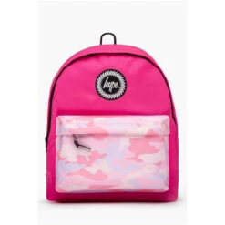 Hype. Pink Camo Pocket Backpack -Hype Shop unnamed file 2092