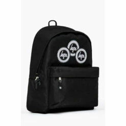 Hype. Black Three Badge Backpack -Hype Shop unnamed file 2095