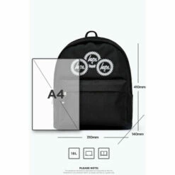 Hype. Black Three Badge Backpack -Hype Shop unnamed file 2098