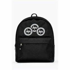 Hype. Black Three Badge Backpack -Hype Shop unnamed file 2099
