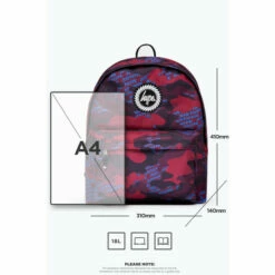 Hype. Red Logo Camo Backpack -Hype Shop unnamed file 2119