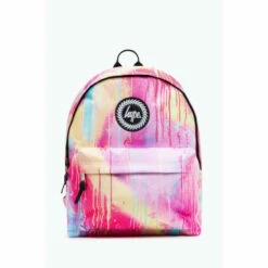 Hype. Unisex Pink Spray Drips Crest Backpack