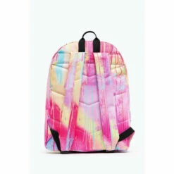 Hype. Unisex Pink Spray Drips Crest Backpack -Hype Shop unnamed file 2126