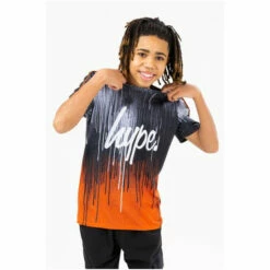 Hype. Orange Drips Script T-Shirt -Hype Shop unnamed file 216