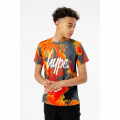 Hype. Boys Red Finger Paint Script T-Shirt -Hype Shop unnamed file 219